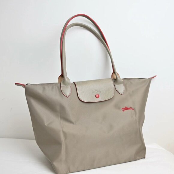 Brand new grey Longchamp medium canvas women's bag - Picture 2 of 9